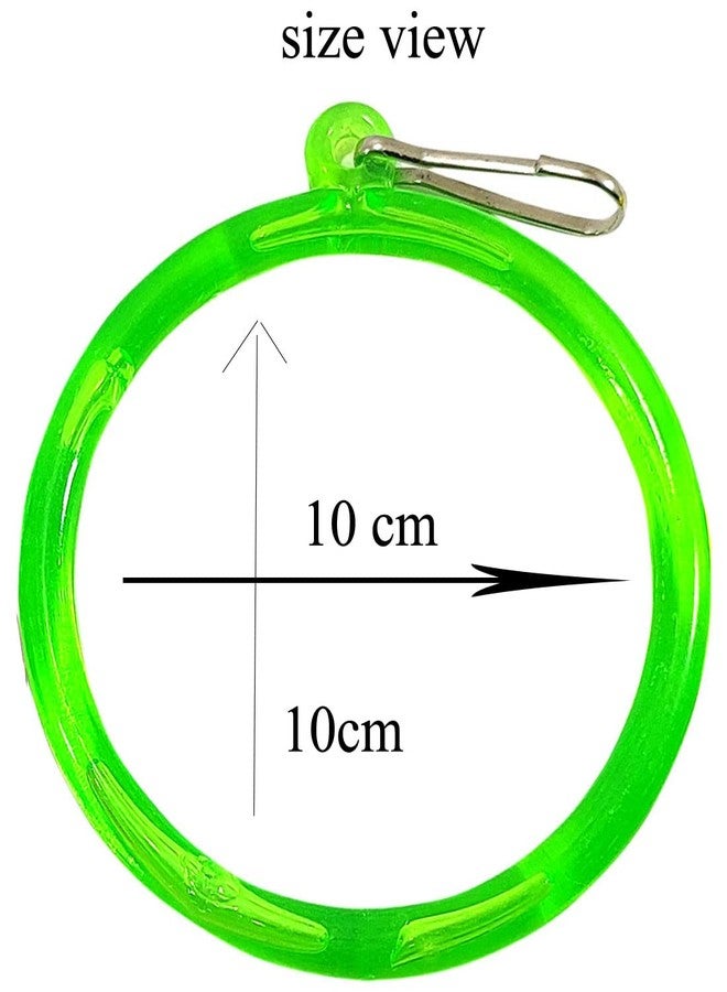 One Top Colorful Swing Bird Toy, Chew Toy for Birds Playful Bird Hanging Ring Classic Swing Circle Bird Toy (Pack of 2) Plastic Chew Toy, Training Aid for Bird - Image 2